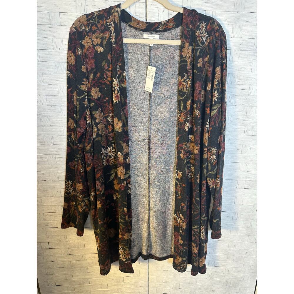 maurices women’s cardigan floral fall colors feminine soft cozycore romantic
